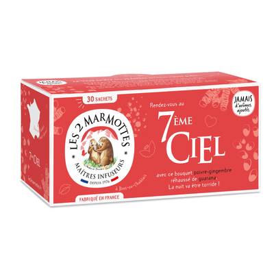 Les 2 Marmottes Infusion 7ème Ciel 45g, 30 sachets