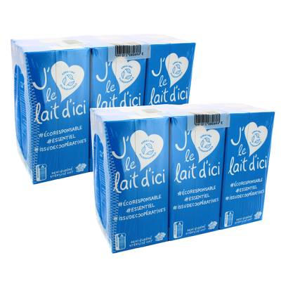 Le lait d'ici Lait 1/2 écrémé UHT, 12x1l