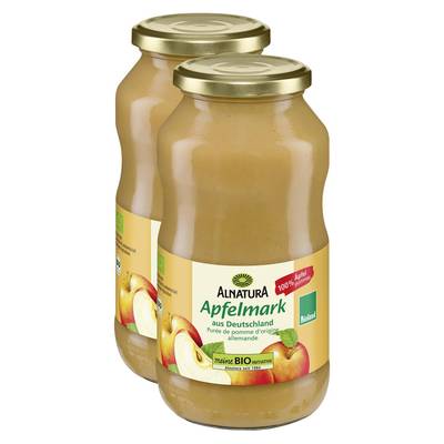 Alnatura Purée de Pommes Bio, Lot de 2x700g
