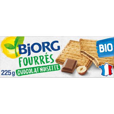Bjorg Fourrés chocolat au lait, noisettes Bio, 225g