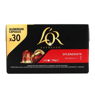 L'or Espresso Café Splendente N°7  X30, 30 capsules