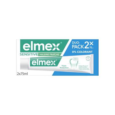 Elmex Dentifrice Sensitive Fraîcheur, 2x75ml