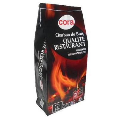 Cora Charbon de bois qualité restaurant, 40L