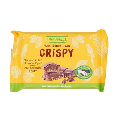 Rapunzel Chocolat lait crispies bio, 100g