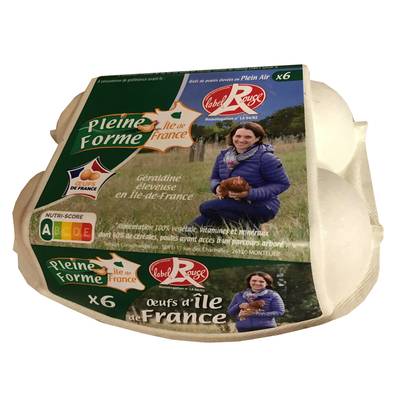 Pleine Forme Oeufs Label Rouge Ile de France, 6 oeufs