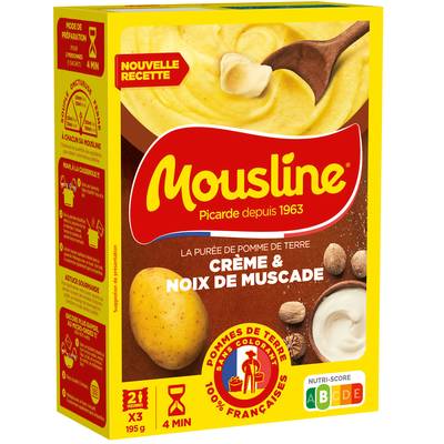 Mousline Purée Crème et Noix de Muscade, 195g
