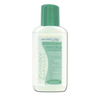 Gemey Maybelline Dissolvant douceur sans acétone - Ongles fragiles, 125ml