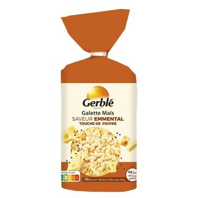 Gerblé Galette de Maïs saveur emmental touche de poivre, 123g