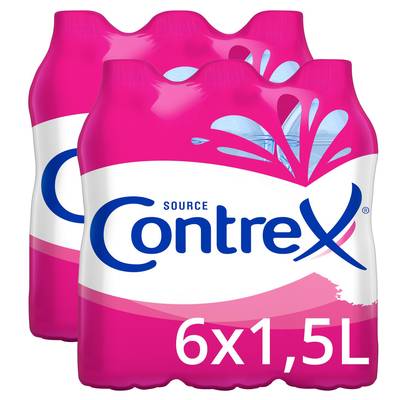 Contrex Eau minérale naturelle, 2 packs de 6x1,5L