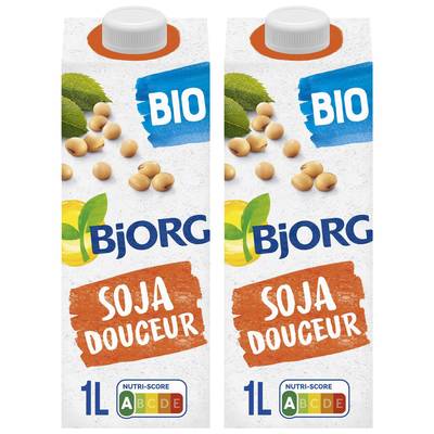 Bjorg Soja Douceur Boisson Végétale Bio, Lot de 2x1L