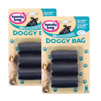 Handy Bag Sacs poubelle pour chien 3L, Lot de 2x3x12 sacs