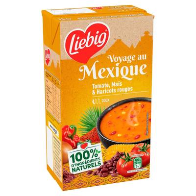 Liebig Soupe Voyage au Mexique- Tomate, maïs et haricots rouges, 1 L