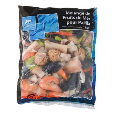 Gineys Mélange fruits de mer pour paëlla, 1kg