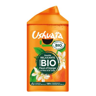 Ushuaïa  Gel douche Relaxant  Fleurs d'Oranger Cosmébio, 250ml