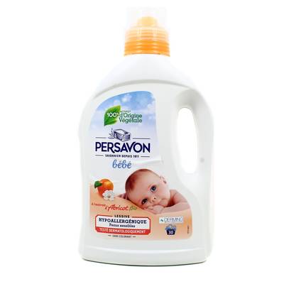 Persavon Lessive liquide bébé au lait d'abricot Bio, 1,5L