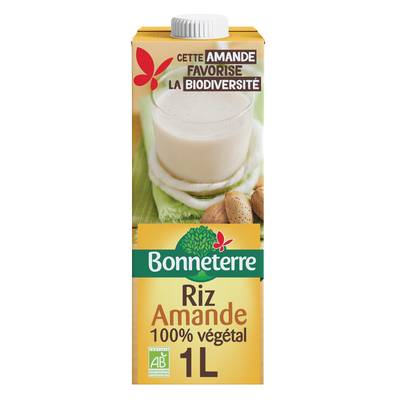 Bonneterre Boisson riz amande bio, 1L