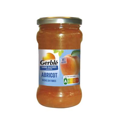 Gerblé Sans Sucres Ajoutés Abricot à tartiner -88% de sucres en moins, 320g