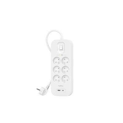 Belkin Multiprise parafoudre 6 prises avec ports USB-C et USB-A, 2  m