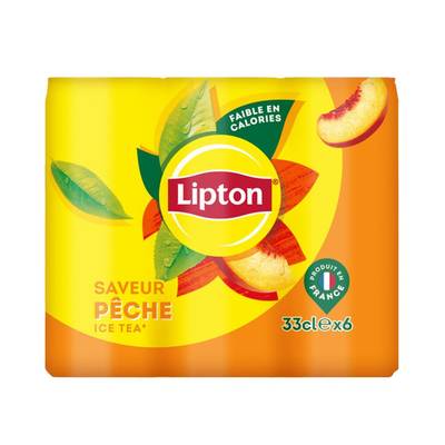 Lipton Boisson au thé glacé saveur pêche, 6x33cl
