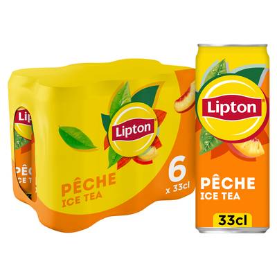 Lipton Boisson au thé glacé saveur pêche, 6x33cl