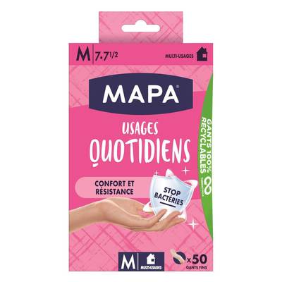Mapa Gants fins Usages Quotidiens M, 50 pièces
