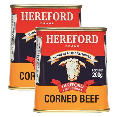 Hereford Corned beef- Viande de boeuf, Lot de 2x200g