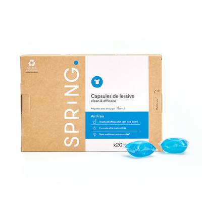Spring Lessive Air Frais, 20 capsules