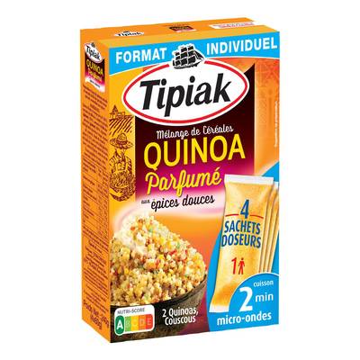 Tipiak Mélange de Céréales Quinoa Parfumé aux Epices douces 4x60g, 240g