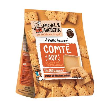 Michel et Augustin 33 petits beurre apéritif au comté et au poivre, 100g