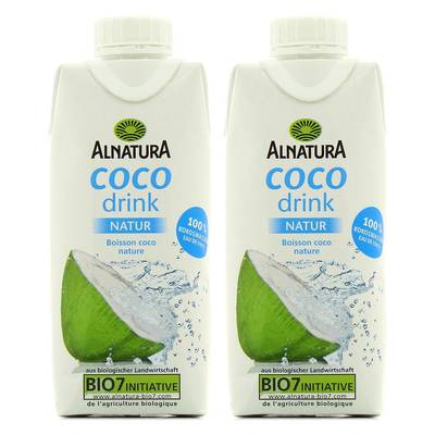 Alnatura Coco nature bio Boisson Végétale, Lot de 2x33cl