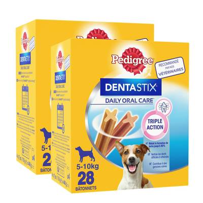 Pedigree Dentastix Daily Oral Care - Bâtonnets Hygiène Bucco-Dentaire pour petit chien x28, Lot de 2x440g