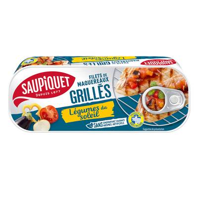 Saupiquet Filets de Maquereaux Grillés Légumes du soleil, 120g