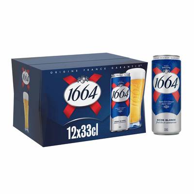 1664 Bière blonde 5.5°, 12x33cl