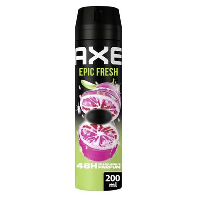 Axe Déodorant spray Homme Fraîcheur Parfum 48h Epic Fresh, 200ml