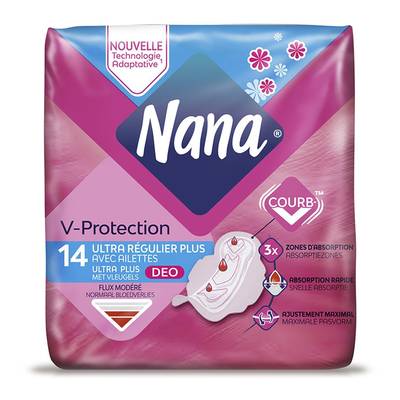 Nana Serviettes hygiéniques Ultra Long Plus, 14 pièces