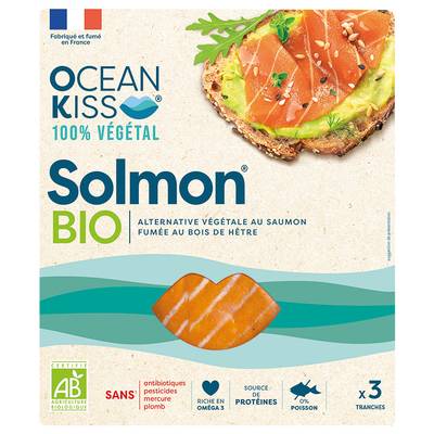 Ocean Kiss Solmon Végétal Fumée au Bois de Hêtre, 3 tranches - 75g
