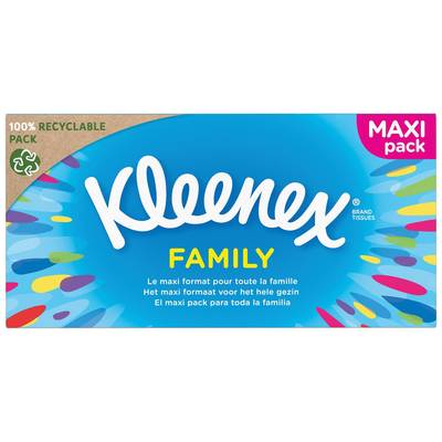 Kleenex  Mouchoirs Boîte - Family, 128 mouchoirs