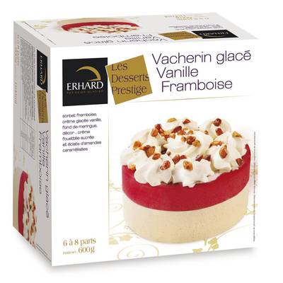 Erhard Vacherin vanille framboise, 600g