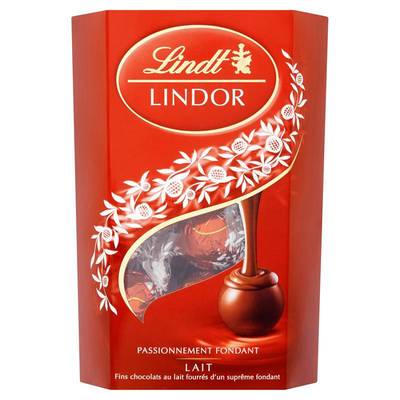 Lindt Cornet Lindor lait assortis, 200g