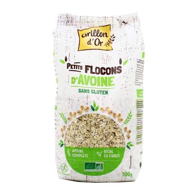 Grillon Or Petits Flocons d'Avoine sans gluten BIO, 500g