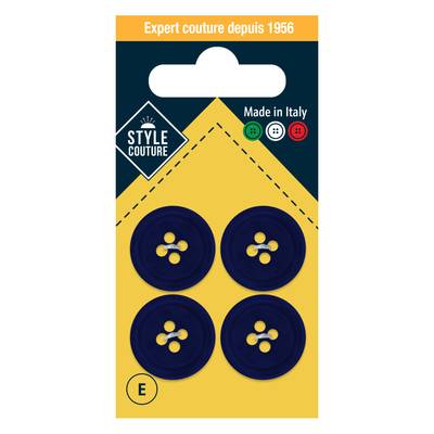 Style couture Boutons taillé Marine 20mm, 4 pièces