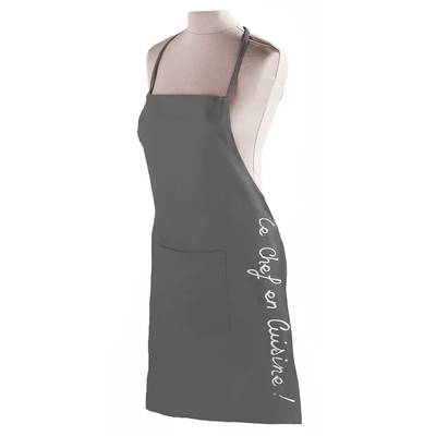 Douceur D Interieur Tablier + poche Anthracite, 60 x 84 cm