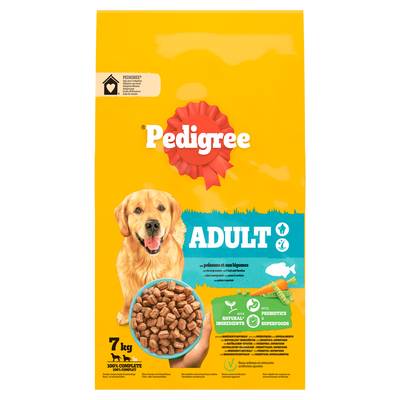 Pedigree Croquettes Poissons Légumes pour chien moyen et grand, 7kg