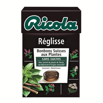 Ricola Bonbons suisses aux plantes, réglisse, 50g