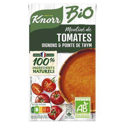 Knorr Soupe Mouliné de tomates oignons et pointe d'e thym bio, 1L