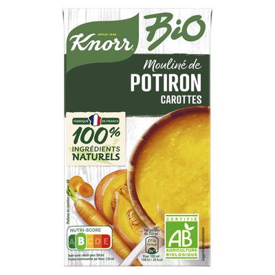 Knorr Soupe Mouliné de Potiron Carottes Bio, 1L