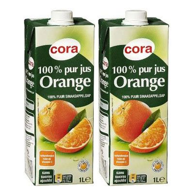 Achat Vente Promotion Cora Pur Jus D Orange Lot De 2 Briques De 1l