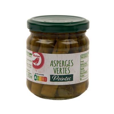 Auchan Pointes d'Asperges vertes, 100g