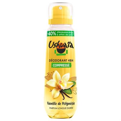 Ushuaïa Déodorant spray compressé Vanille de Polynésie, 100ml