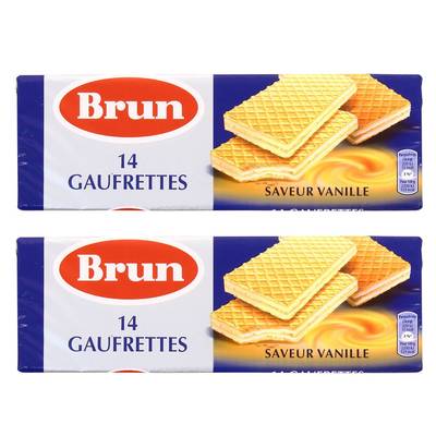 Brun Gaufrettes Vanille, 2x146g